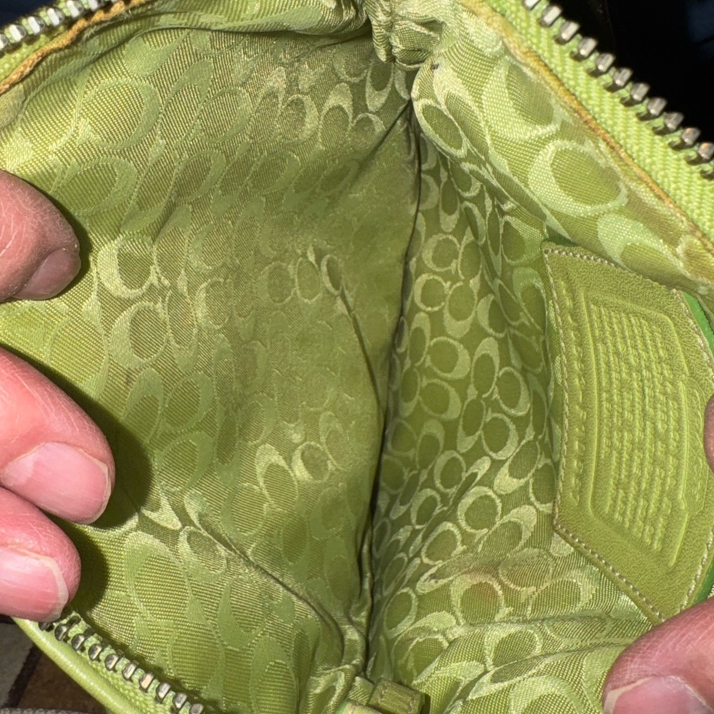 Coach Chartreuse Leather Crossbody - Picture 8 of 8